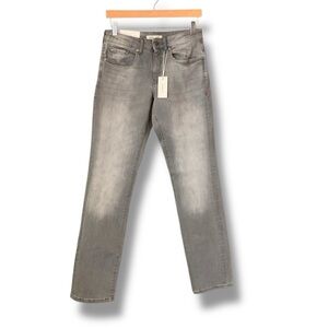 Warp + Weft Smoke Grey Ord Chicago Straight Leg Denim Jeans Size 28x34